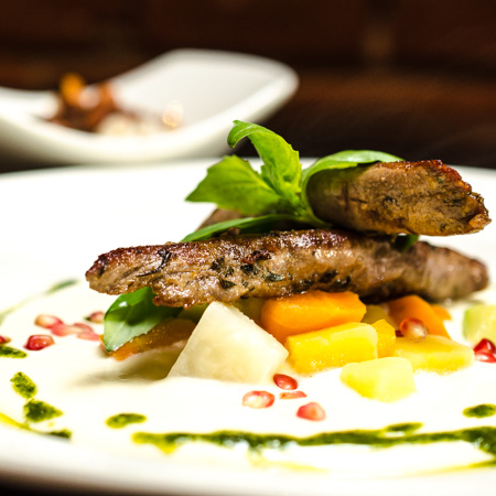 Lammfilet an Schafskäsesauce